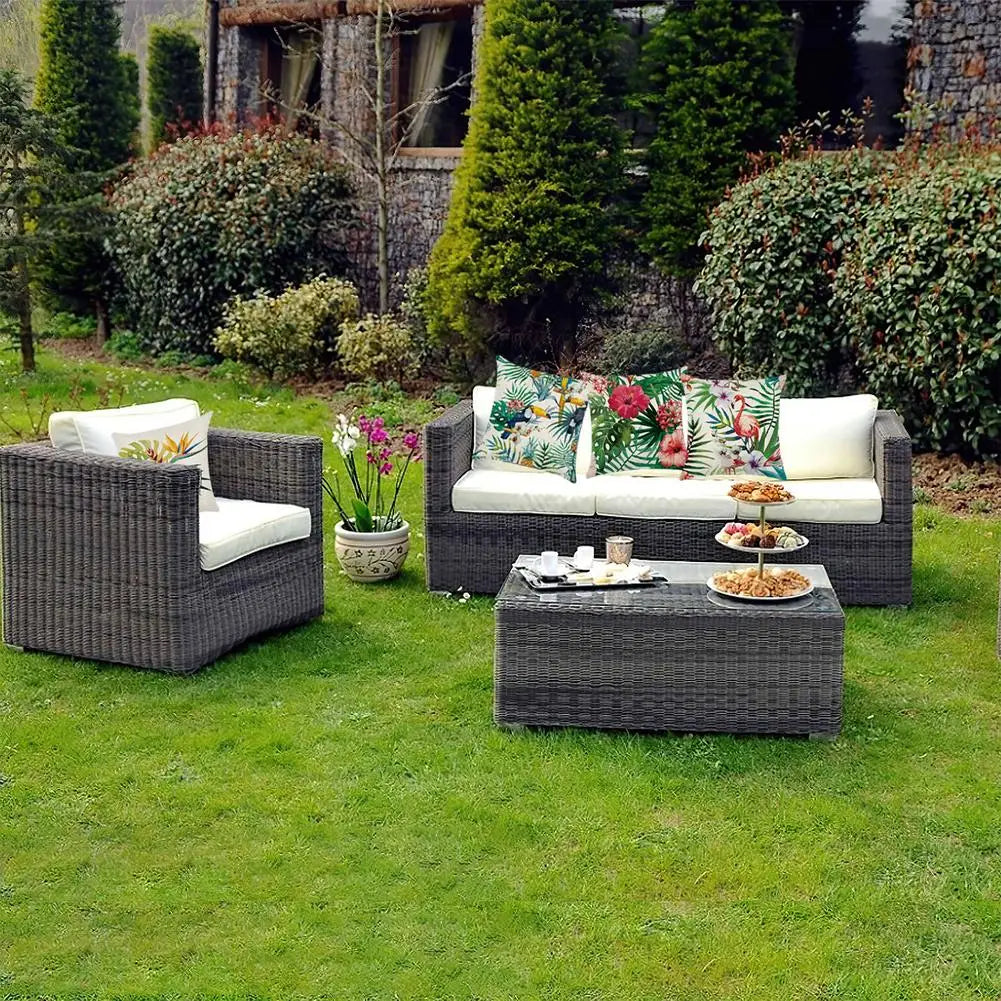 4PCS Outdoor Garden Cushion Cover (Pillow Not Included)