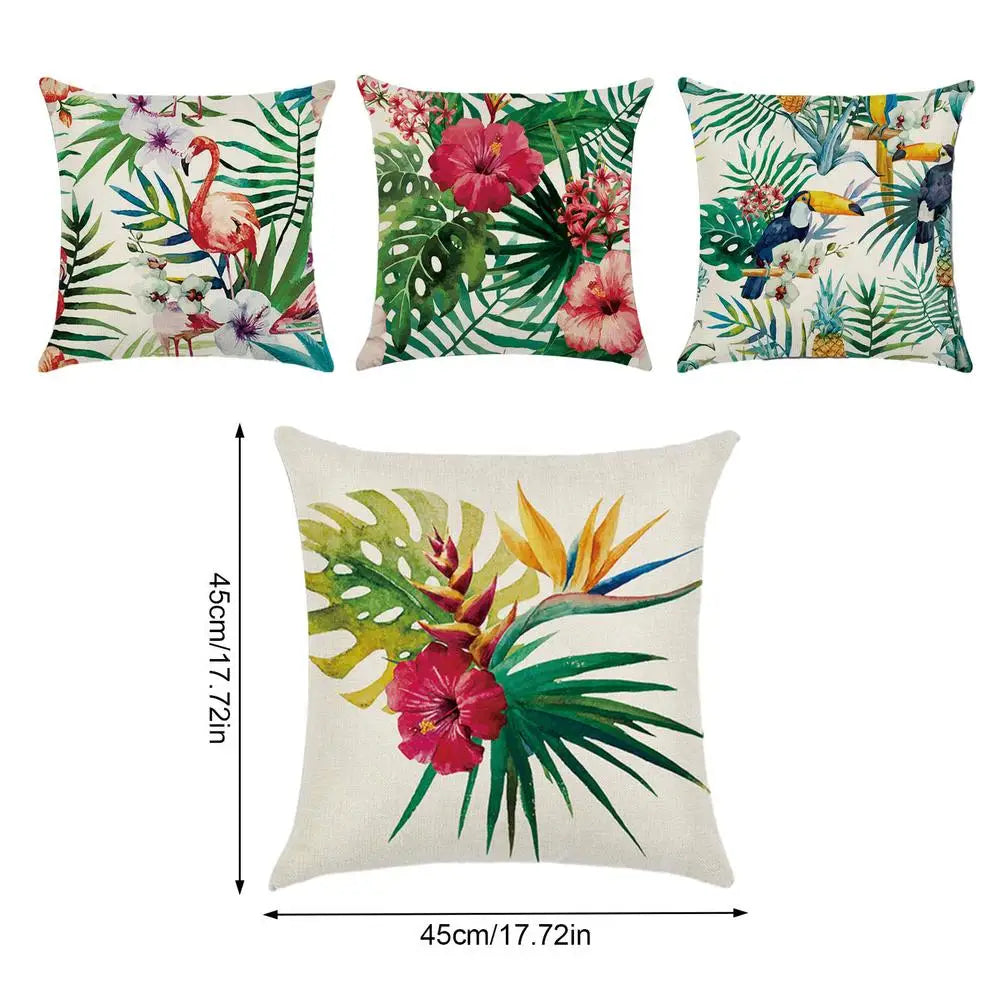 4PCS Outdoor Garden Cushion Cover (Pillow Not Included)