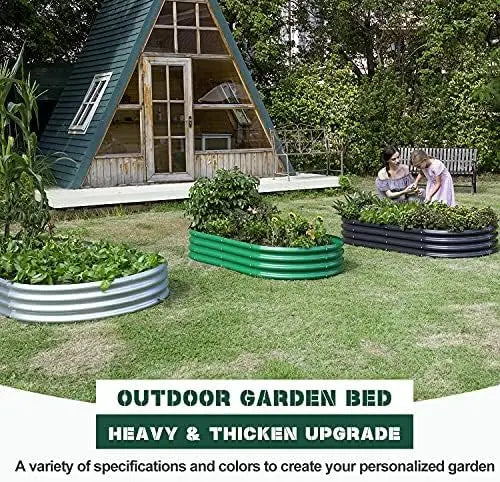 1/2Pcs Galvanized Raised Garden Bed Kit