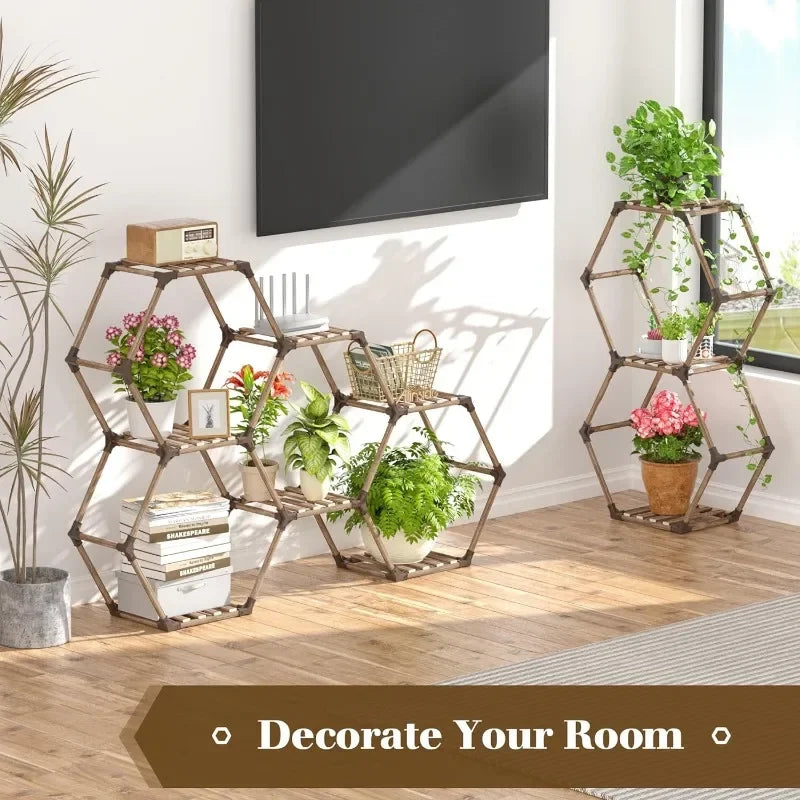 Hexagonal Plant Stand Indoor