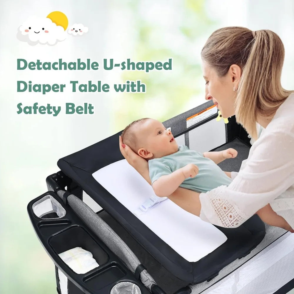 5-in-1 Pack and Play, Baby Bedside Sleeper