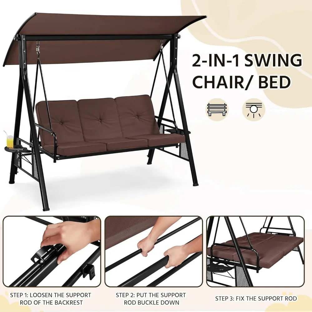 Home 3-Seat Swing Chair