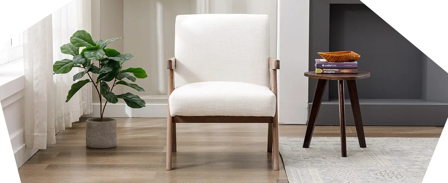 Linen Accent Chairs for Living Room