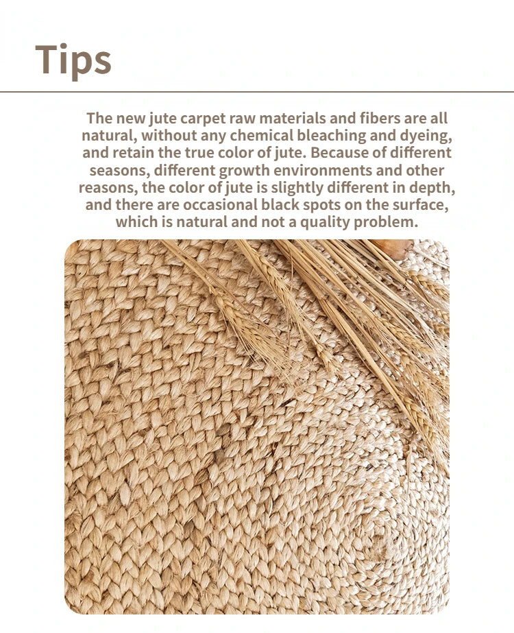 Natural Jute Hand Woven Rug Fashion