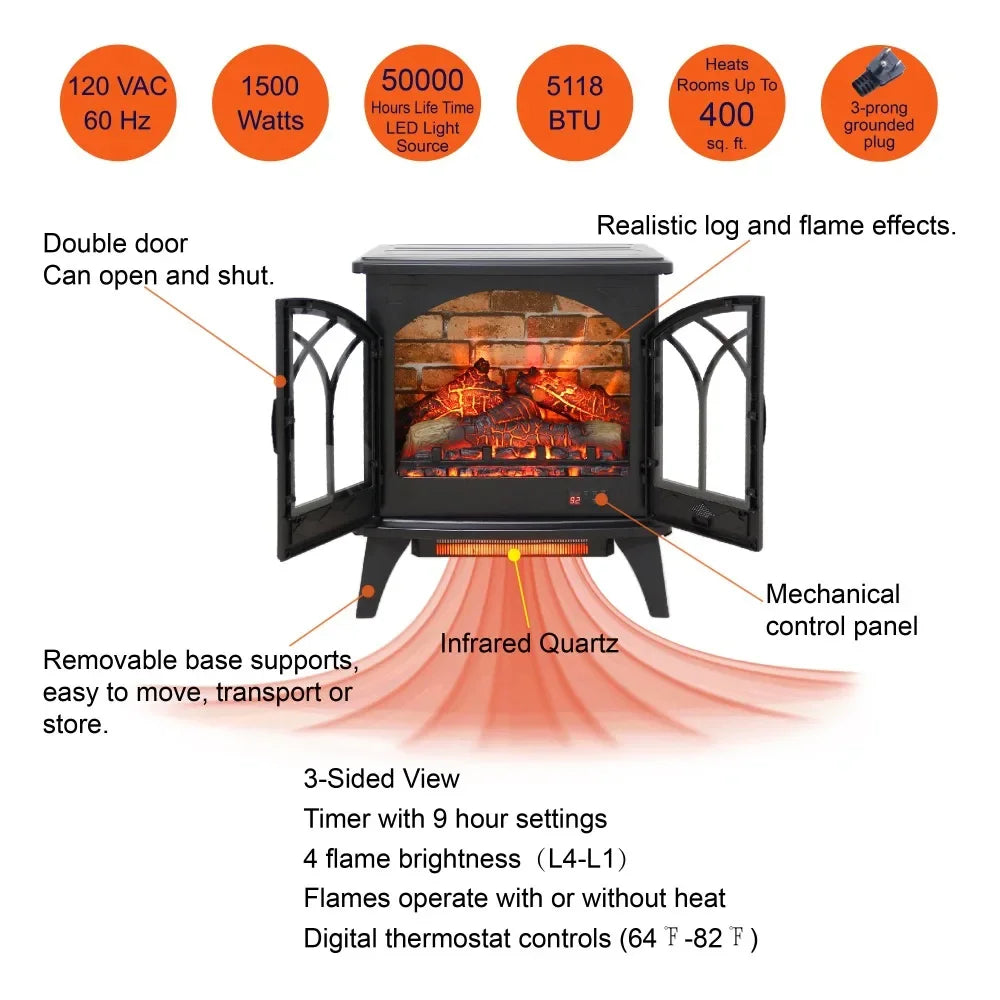 Electric Fireplace Projection Stove