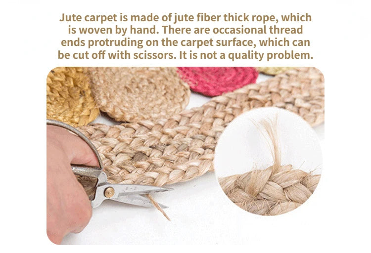 Natural Jute Hand Woven Rug Fashion