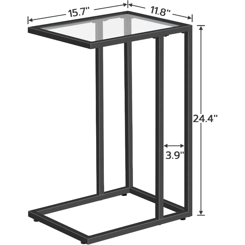 C Shaped End Table Set of 2