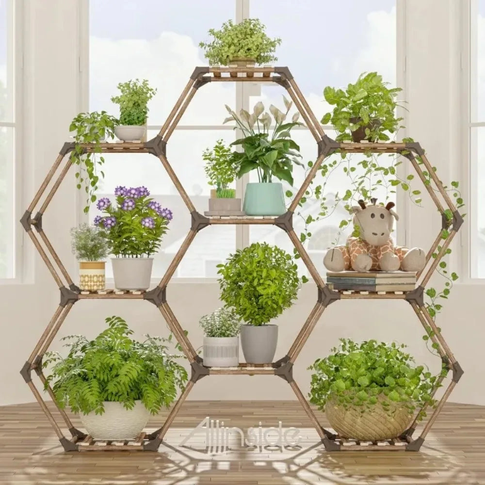 Hexagonal Plant Stand Indoor