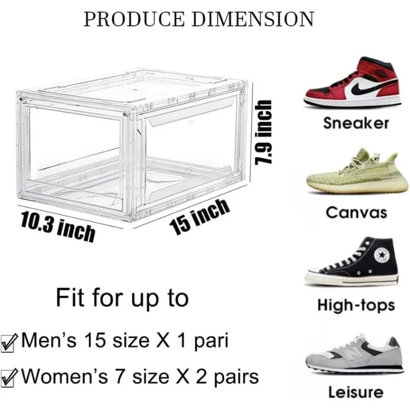 12 Pack Acrylic Shoe Boxes