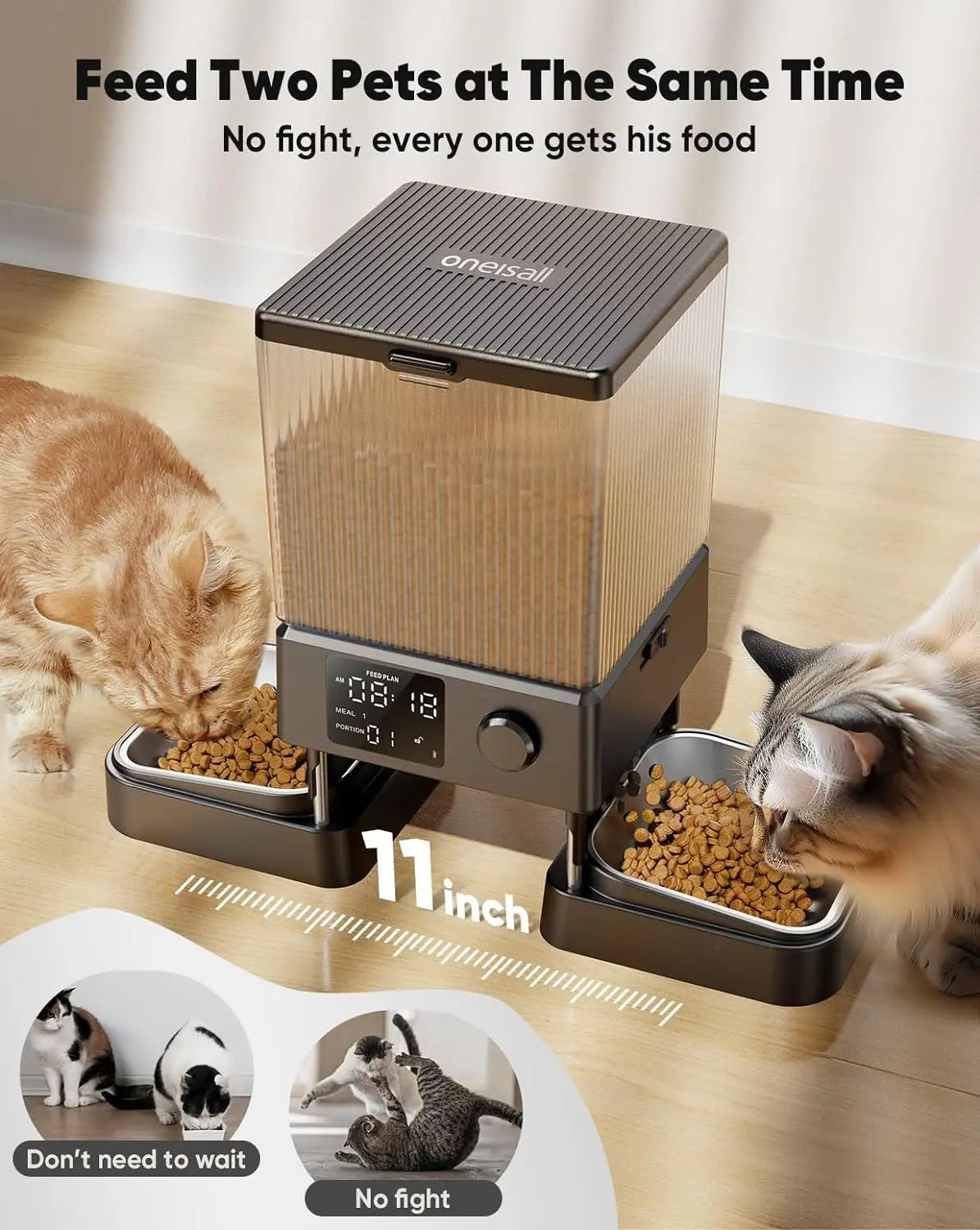 Automatic Cat Feeder for 2 Cats