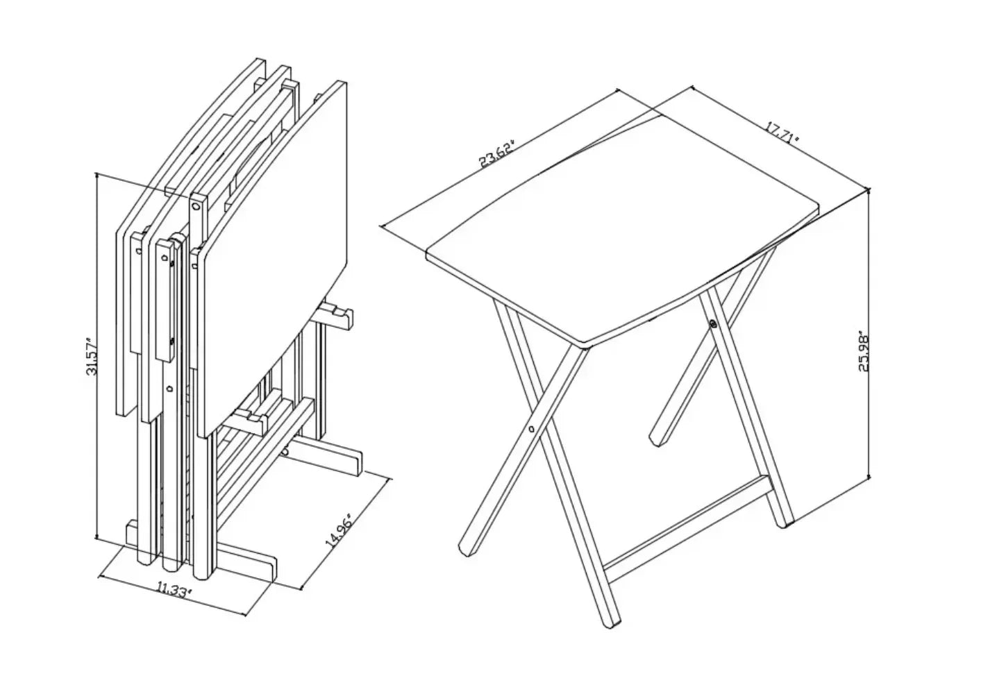 Oversized TV Tray Tables