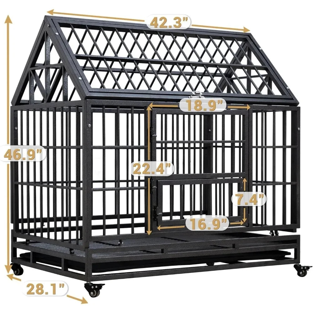 Heavy duty dog cage and kennel