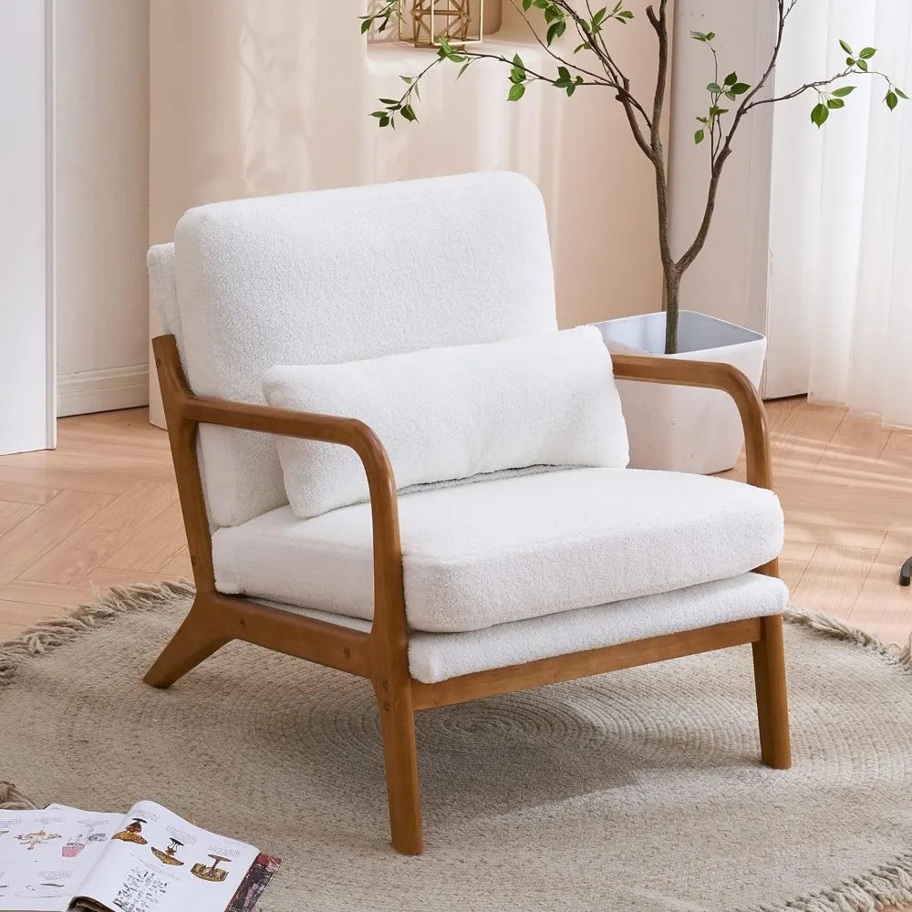 2 Beige themed chairs, upholstered