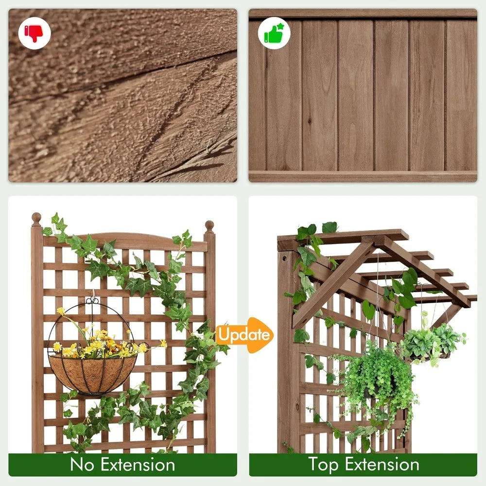 Garden Planter With Trellis