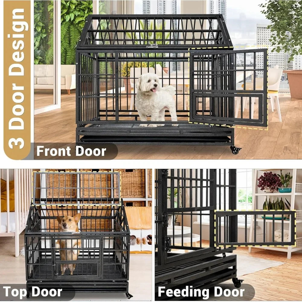 Heavy duty dog cage and kennel