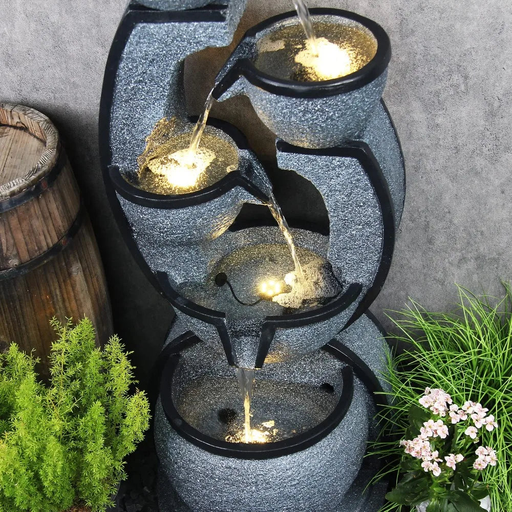 5-Tier Outdoor Water Fountain