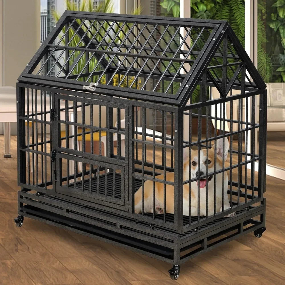 Heavy duty dog cage and kennel