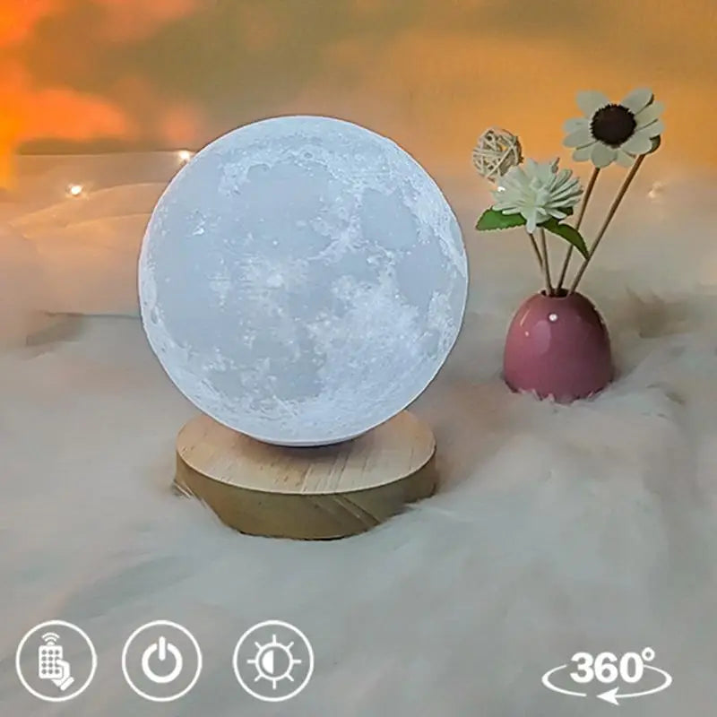 360 Rotating 3D Led Moon Lamp