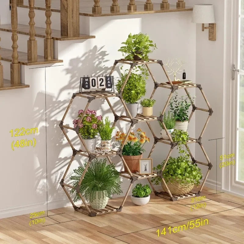 Hexagonal Plant Stand Indoor