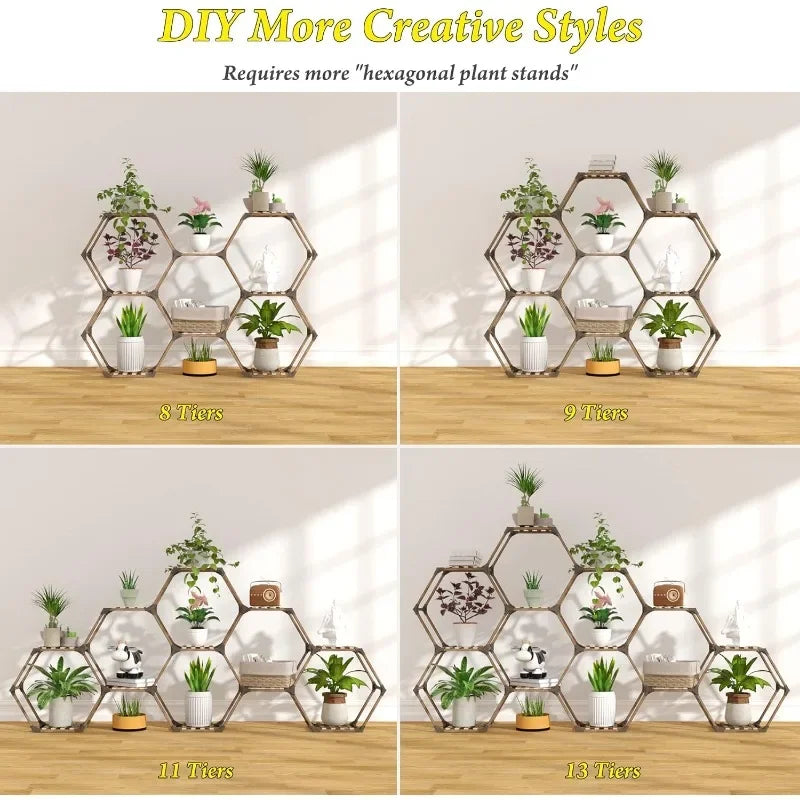 Hexagonal Plant Stand Indoor