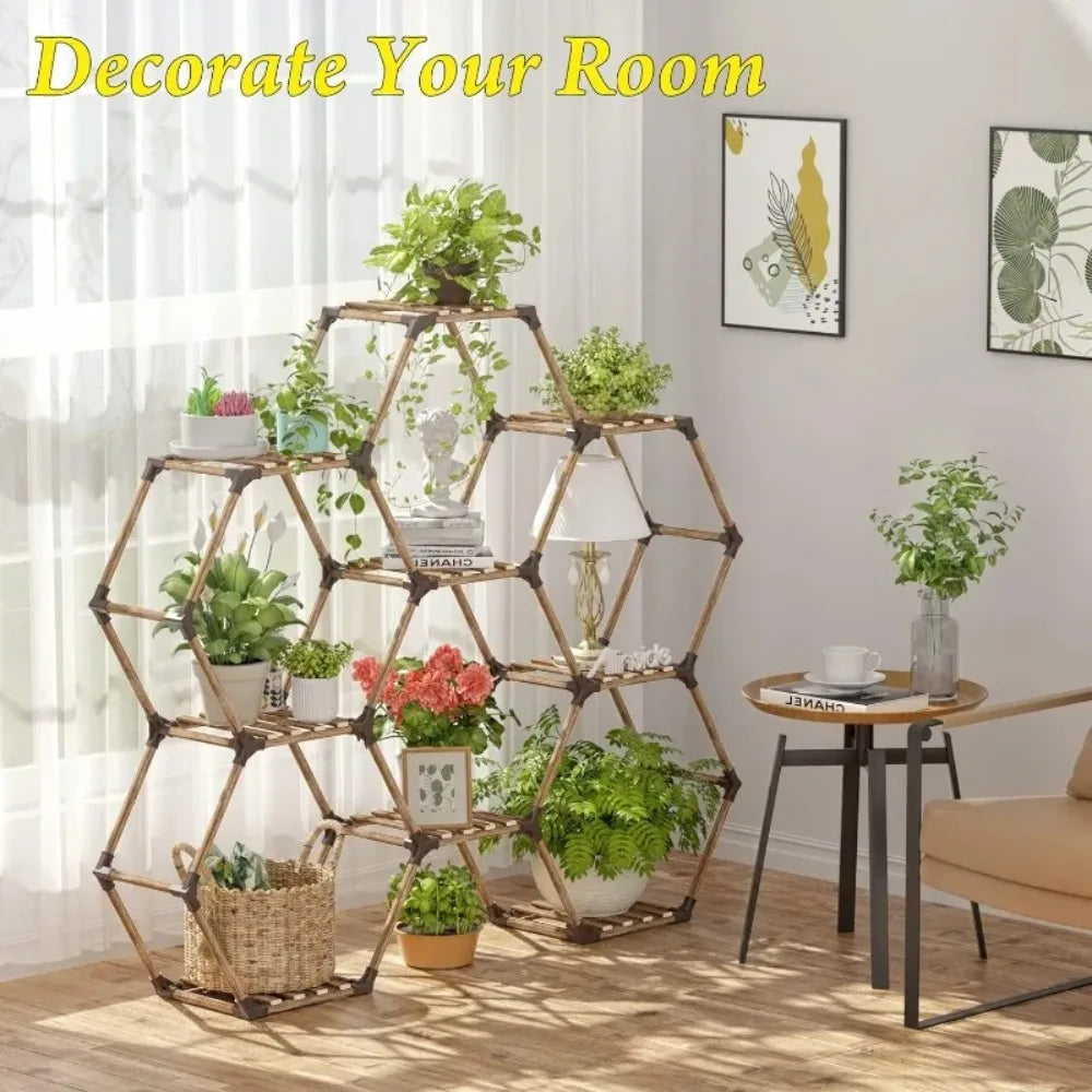 Hexagonal Plant Stand Indoor