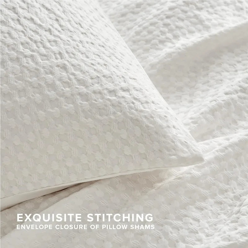 Duvet Cover Queen - Waffle Weave Textured