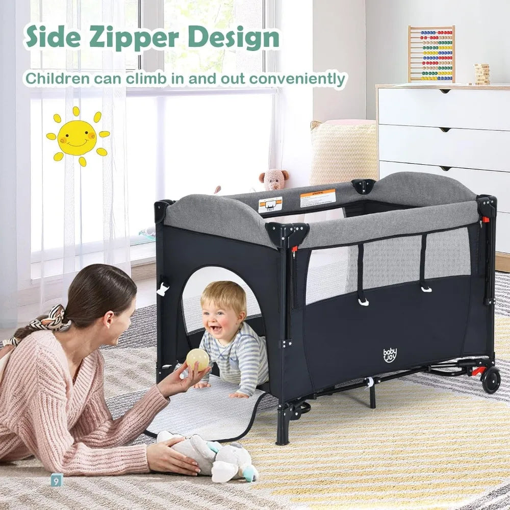 5-in-1 Pack and Play, Baby Bedside Sleeper