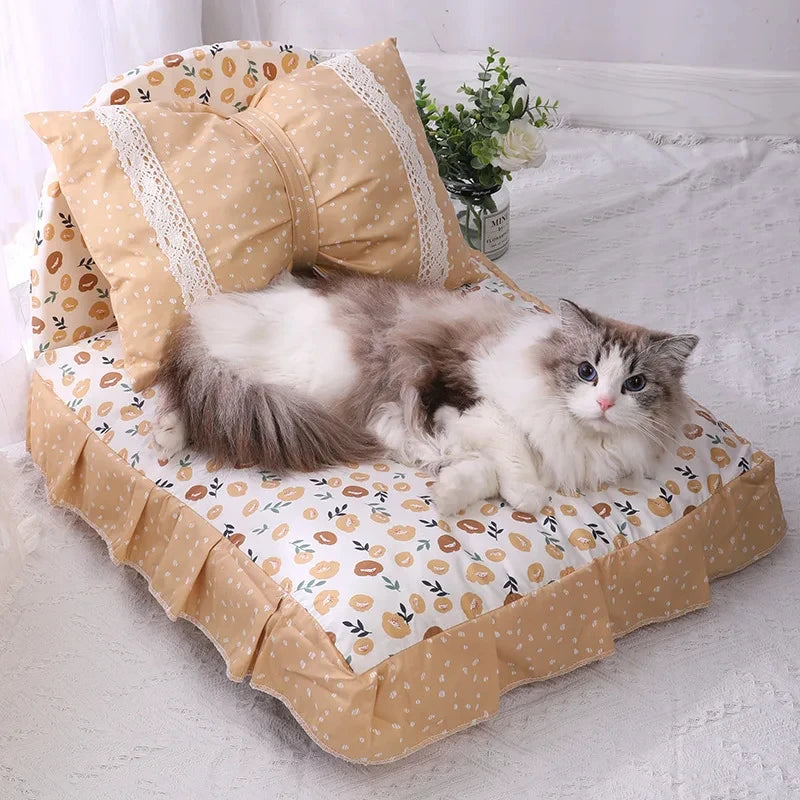 Cat Dog Bed With Pillow