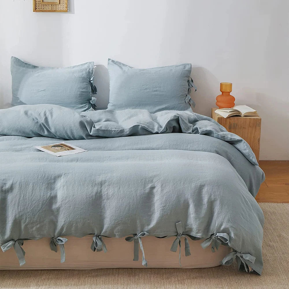 100% Linen Bedding Set 3Pcs