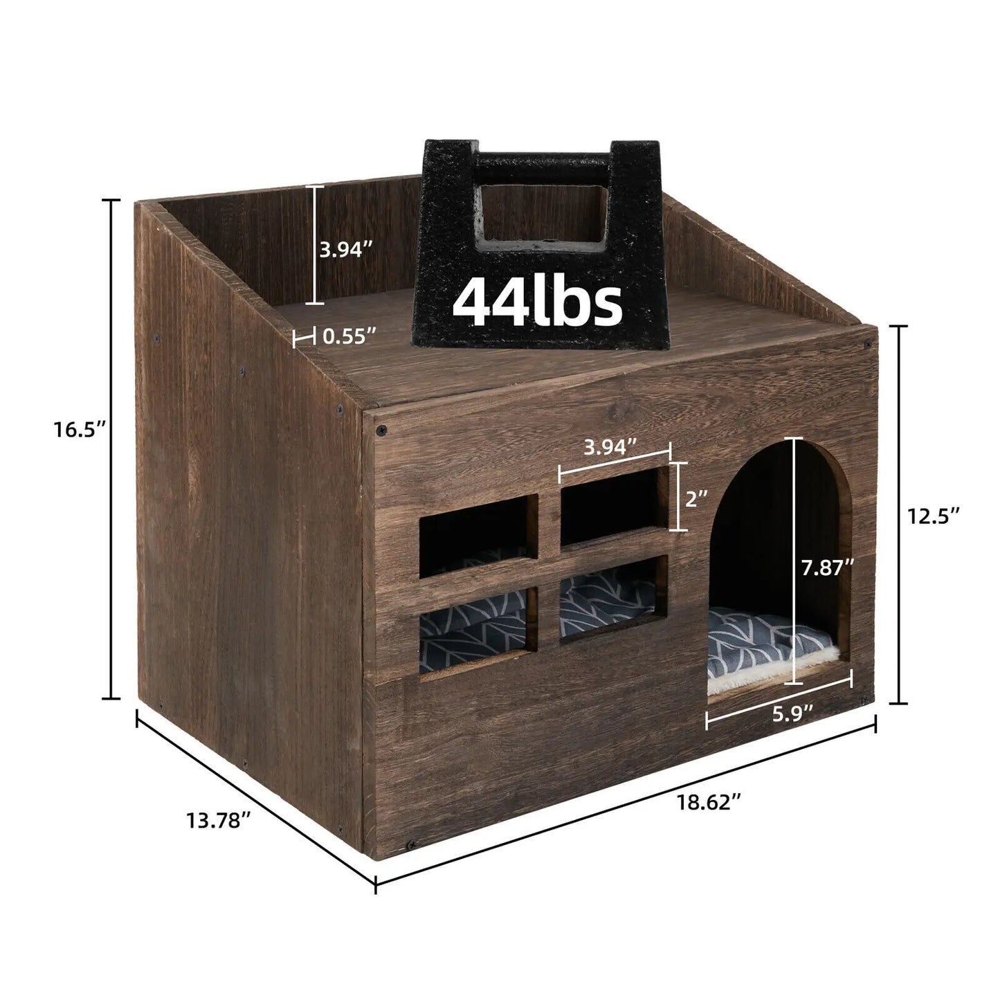 Solid Wooden Cat  Litter Box