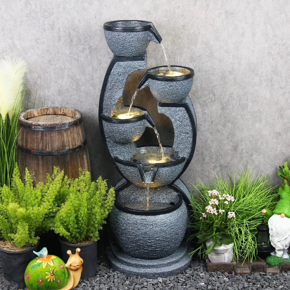 5-Tier Outdoor Water Fountain