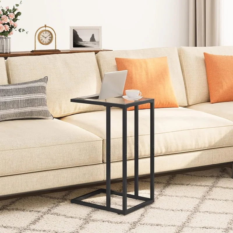 C Shaped End Table Set of 2