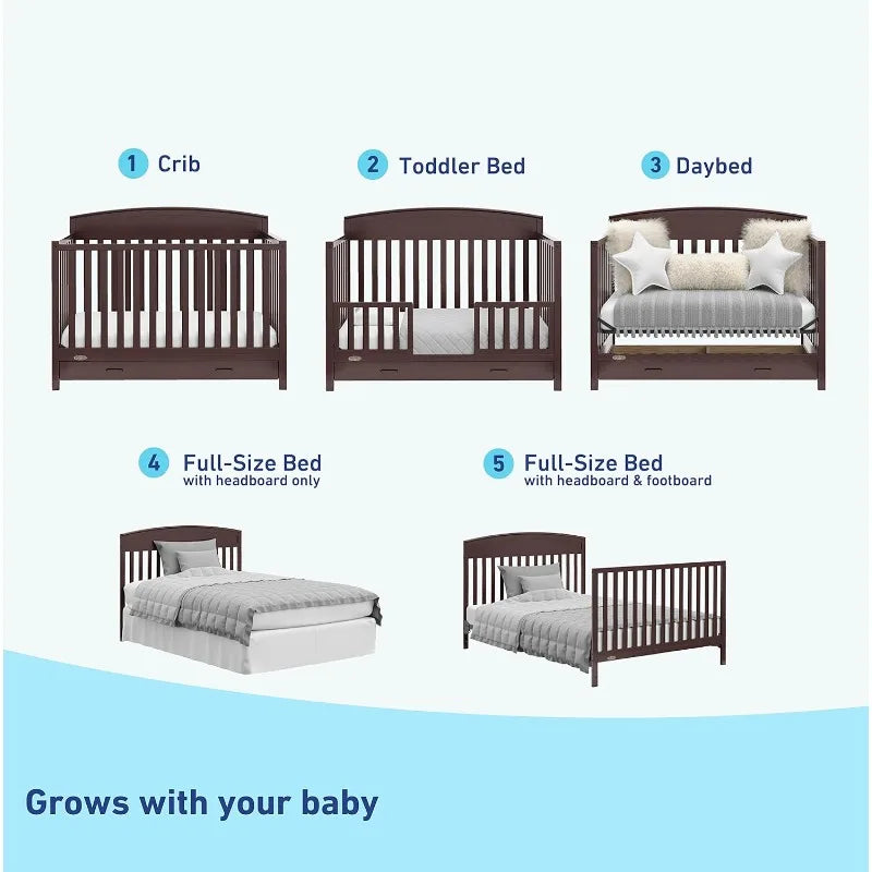 5-in-1 Convertible Crib