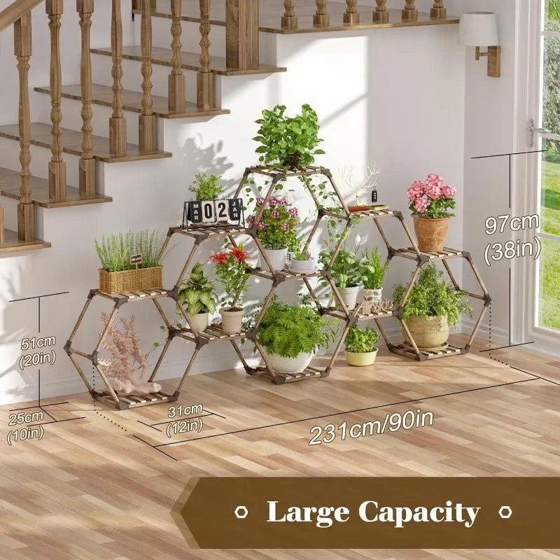 Hexagonal Plant Stand Indoor