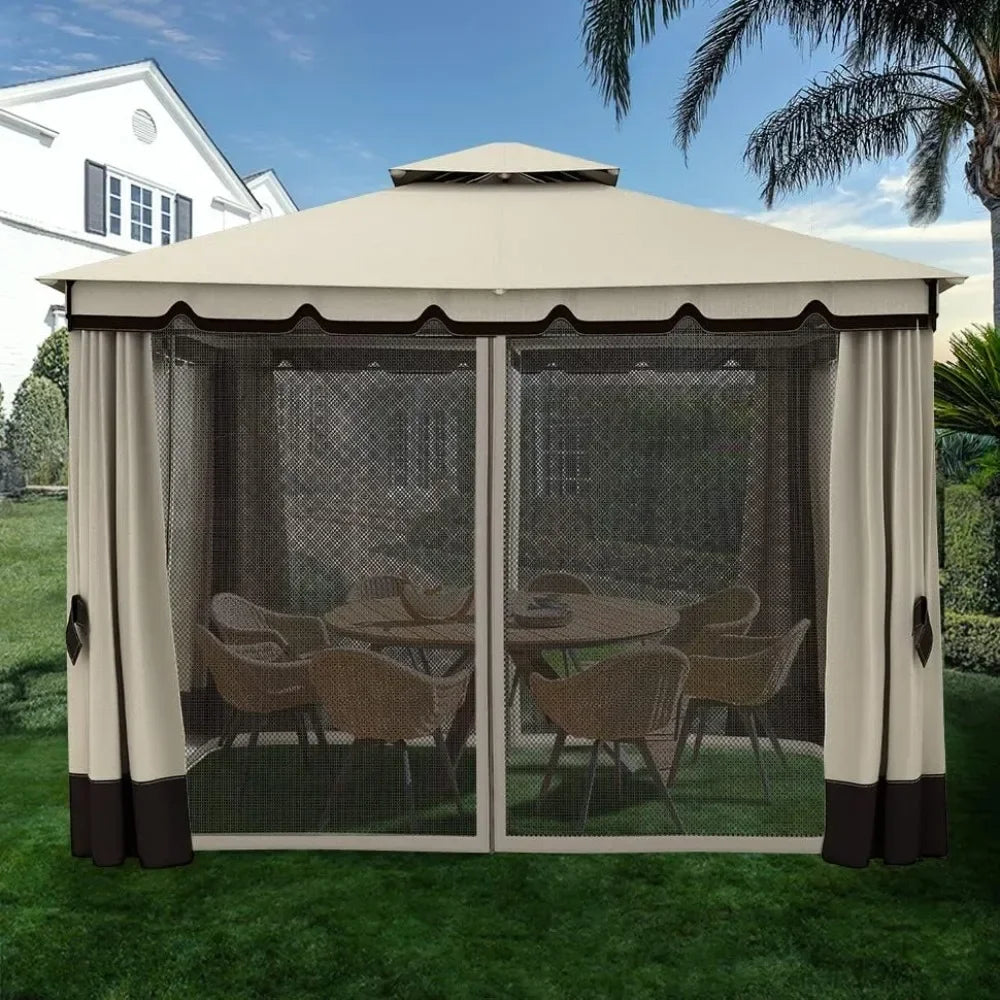 10 X 12  Gazebo with Netting & Curtain