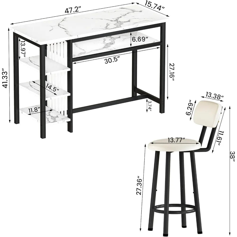 3-Piece DiningTable and 2 Chairs