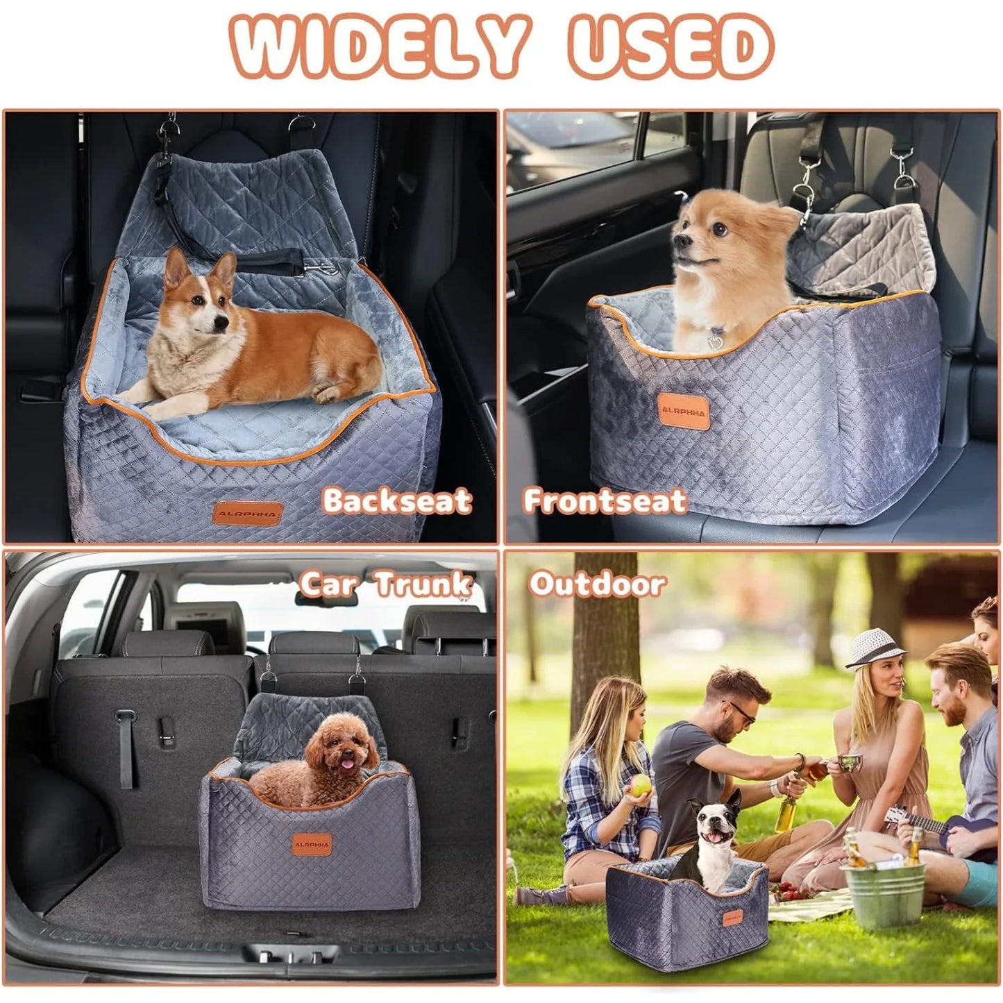 Booster Dog Car Seat, Washable Removable Cover