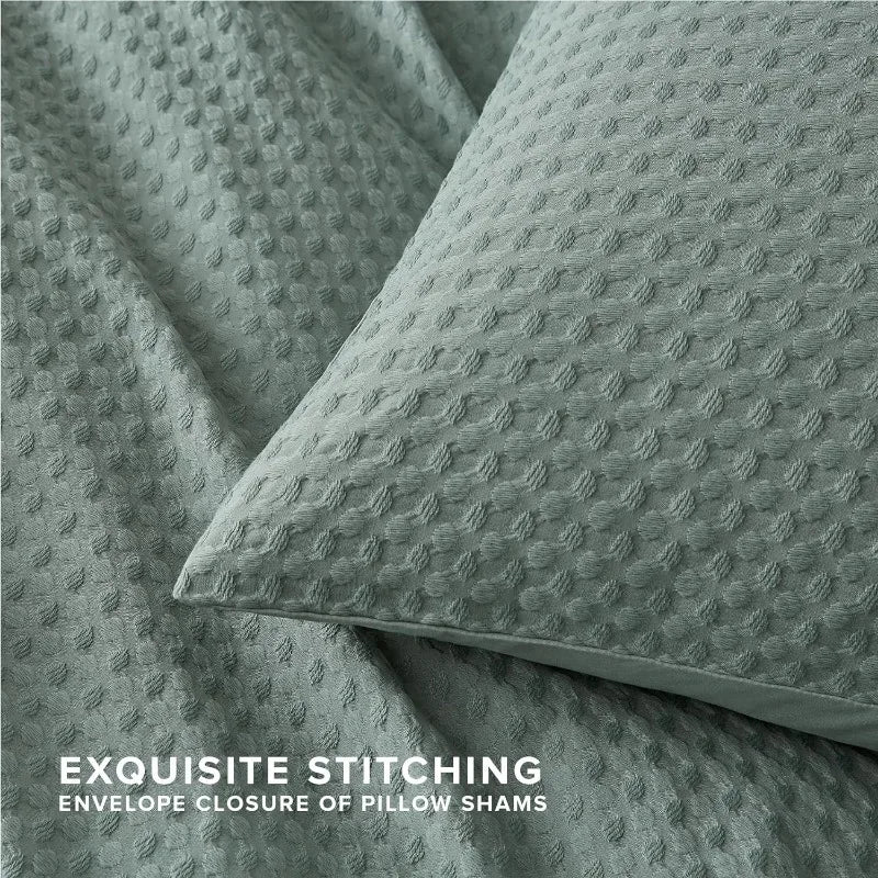 Duvet Cover Queen - Waffle Weave Textured