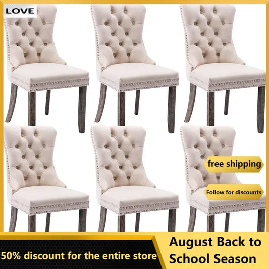 Tufted Dining Chairs Set of 6