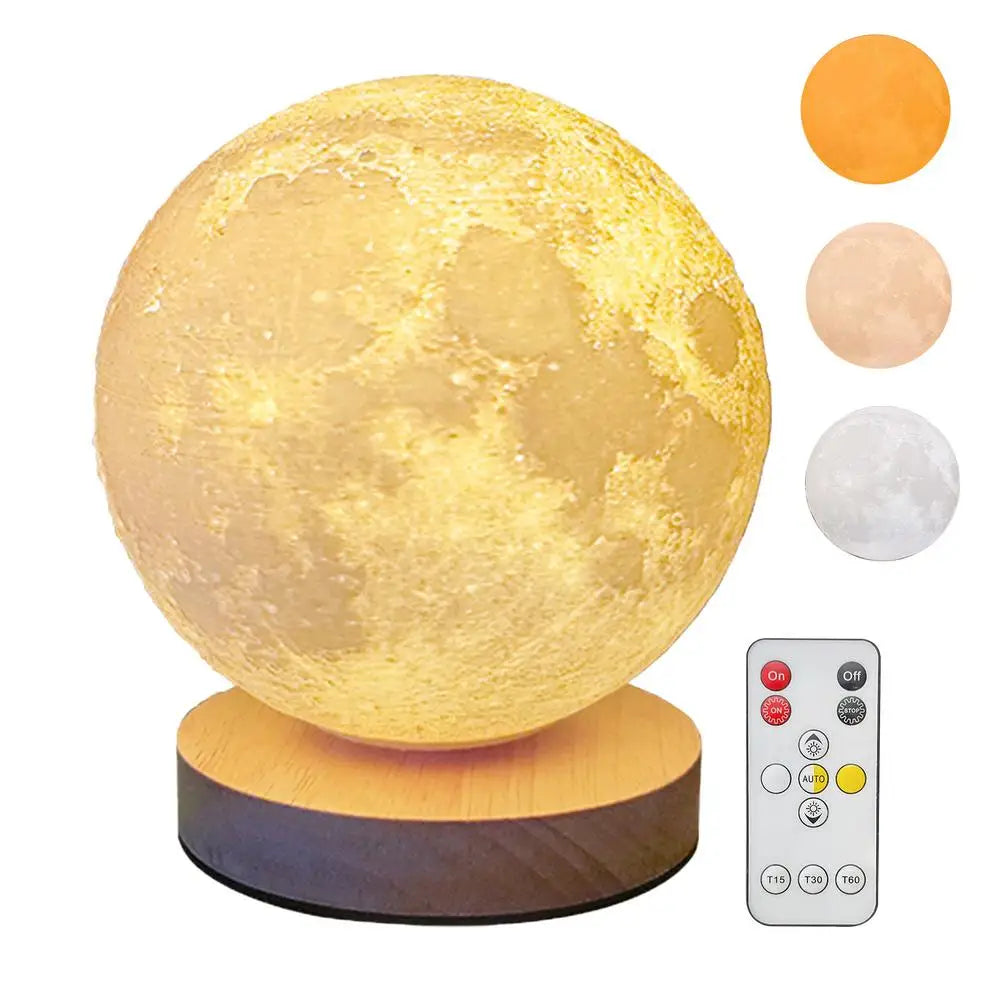 360 Rotating 3D Led Moon Lamp