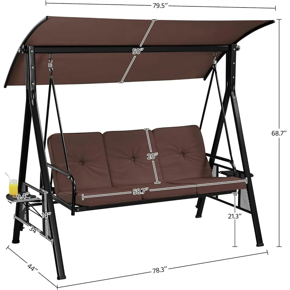 Home 3-Seat Swing Chair