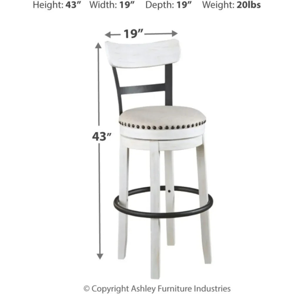 30" Barstool Chair Whitewash