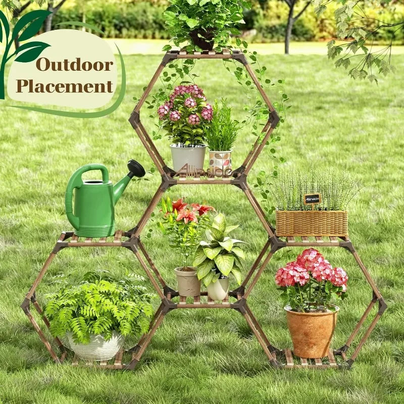 Hexagonal Plant Stand Indoor