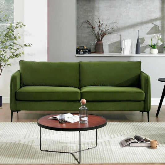 Couch with Upholstered Cushion and Pillow