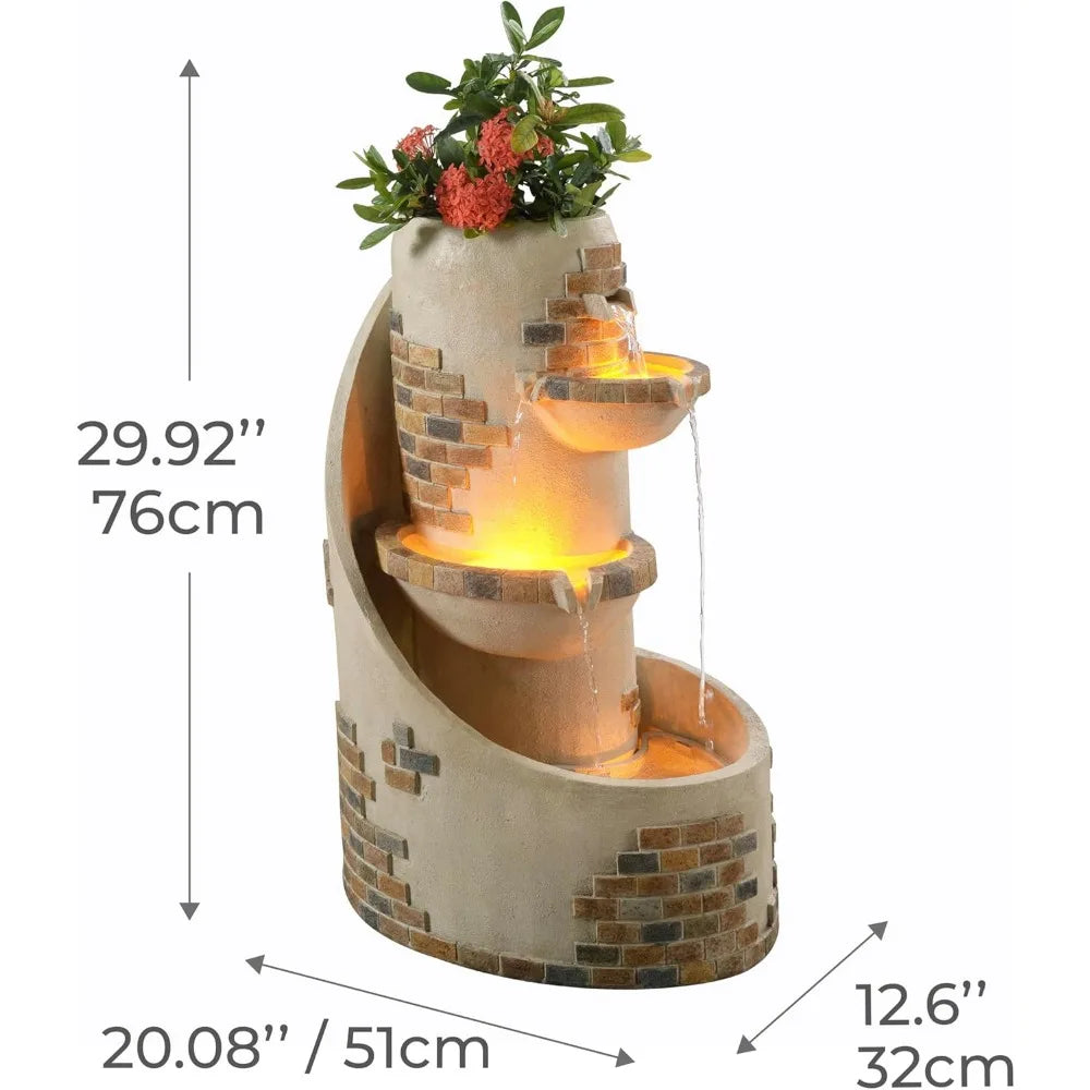 3-Tier Cascading  Water Fountain