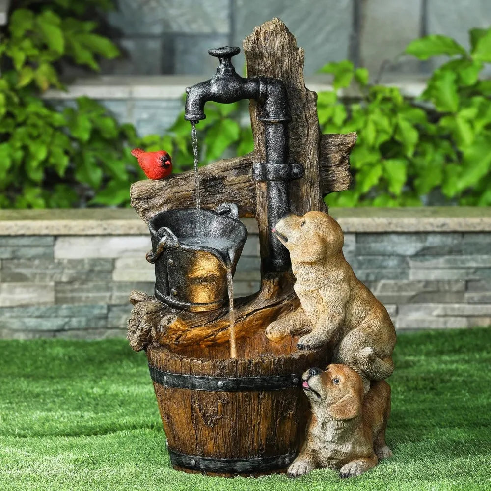 3 Tiered Fountain Puppies