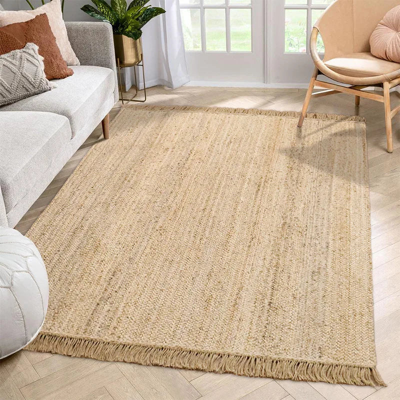 Natural Jute Hand Woven Rug Fashion