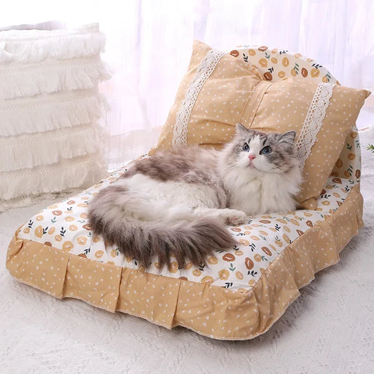 Cat Dog Bed With Pillow