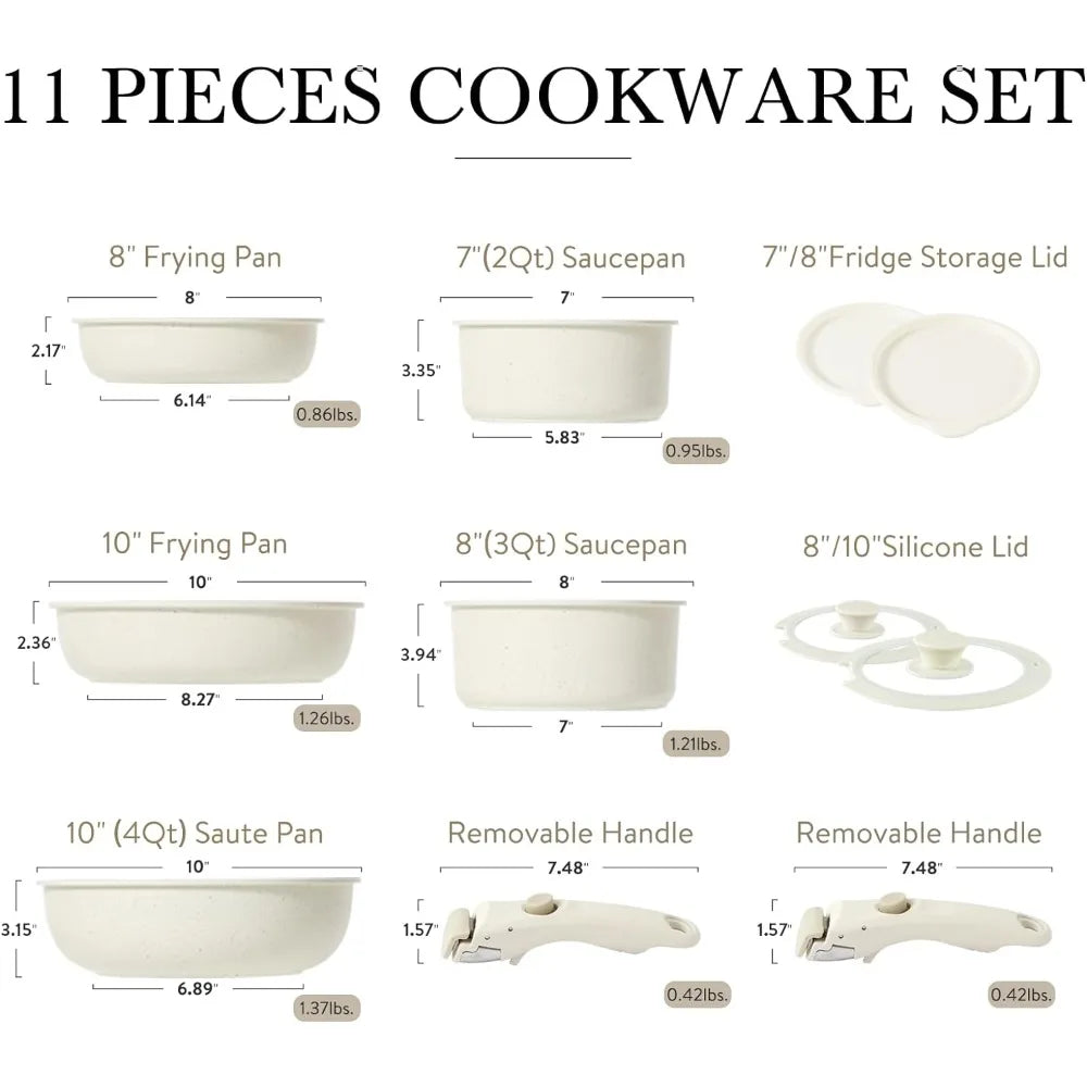 11pcs Pots and Pans Set