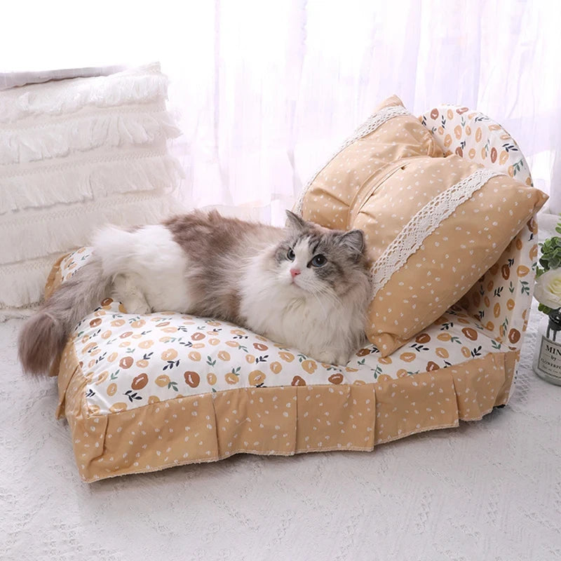 Cat Dog Bed With Pillow